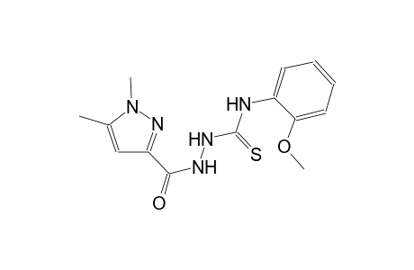 2-[(1,5-dimethyl-1H-pyrazol-3-yl)carbonyl]-N-(2-methoxyphenyl)hydrazinecarbothioamide