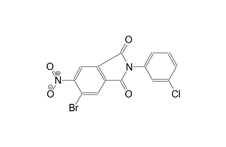 1H-isoindole-1,3(2H)-dione, 5-bromo-2-(3-chlorophenyl)-6-nitro-