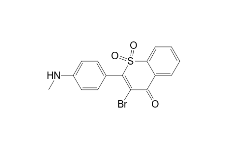 4H-1-Benzothiopyran-4-one, 3-bromo-2-[4-(methylamino)phenyl]-, 1,1-dioxide