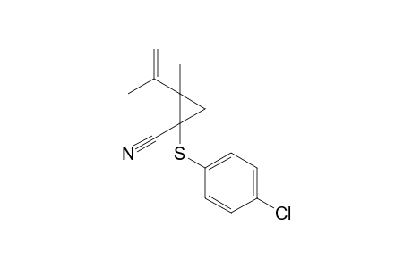 1-(4-Chlorophenyl)sulfanyl-2-methyl-2-prop-1-en-2-yl-cyclopropane-1-carbonitrile