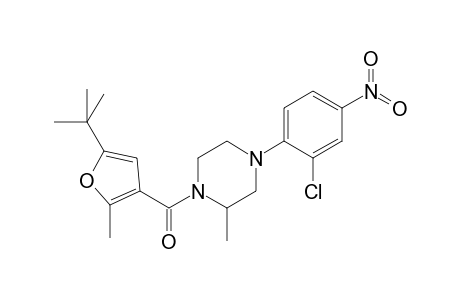 (5-tert-butyl-2-methyl-3-furanyl)-[4-(2-chloro-4-nitrophenyl)-2-methyl-1-piperazinyl]methanone