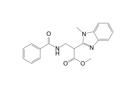 3-Benzamido-2-(1-methyl-2-benzimidazolyl)propanoic acid methyl ester