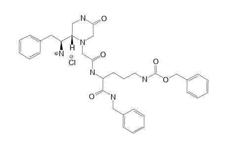 N-[2-[(2S)-[(1S)-AMINO-2-PHENYLETHYL]-5-OXOPIPERAZIN-1-YL]-ACETYL]-ORN(Z)-NH-BN-HYDROCHLORIDE