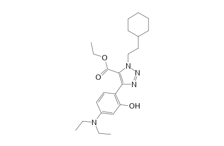 Ethyl 1-(2-cyclohexylethyl)-4-(4-(diethylamino)-2-hydroxyphenyl)-1H-1,2,3-triazole-5-carboxylate