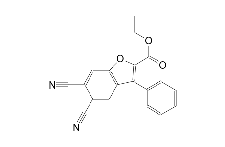 2-benzofurancarboxylic acid, 5,6-dicyano-3-phenyl-, ethyl ester