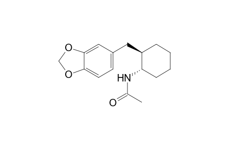 trans-N-acetyl-2-(3,4-methylenedioxybenzyl)cyclohexylamine