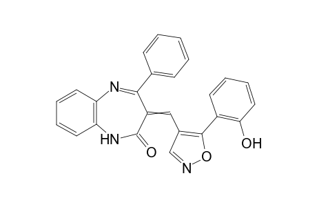 3-((5-(2-Hydroxyphenyl)isoxazol-4-yl)methylene)-4-phenyl-1H-[1,5]benzodiazepin-2(3H)-one