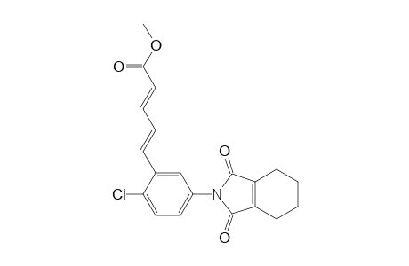 2,4-Pentadienoic acid, 5-[2-chloro-5-(1,3,4,5,6,7-hexahydro-1,3-dioxo-2H-isoindol-2-yl)phenyl]-, methyl ester, (E,E)-