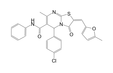 (2E)-5-(4-chlorophenyl)-7-methyl-2-[(5-methyl-2-furyl)methylene]-3-oxo-N-phenyl-2,3-dihydro-5H-[1,3]thiazolo[3,2-a]pyrimidine-6-carboxamide