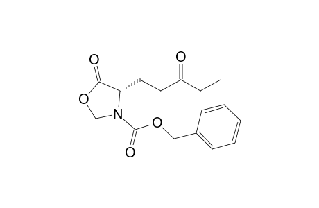 benzyl (4S)-5-oxo-4-(3-oxopentyl)-1,3-oxazolidine-3-carboxylate