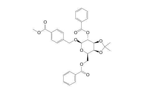 (4-CARBOMETHOXY)-BENZYL-2,6-DI-O-BENZOYL-3,4-O-ISOPROPYLIDENE-BETA-D-GALACTOPYRANOSIDE