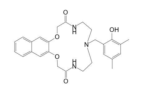 5,6,7,8,9,10-Hexahydro-7-[(2'-hydroxy-3',5'-dimethylphenyl)methyl]-2H-naphtho[2,3-b]-(1,4-dioxa-7,10,13-triaza)cyclopentadecine-3,11(4H,12H)-dione