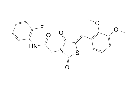 2-[(5Z)-5-(2,3-dimethoxybenzylidene)-2,4-dioxo-1,3-thiazolidin-3-yl]-N-(2-fluorophenyl)acetamide