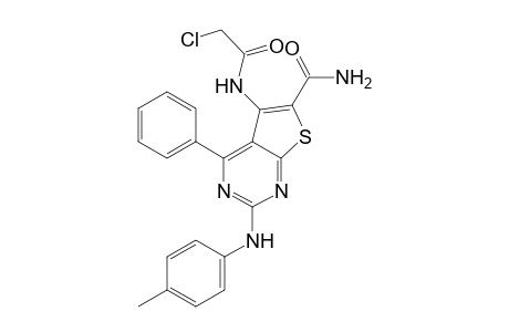 5-(2-Chloroacetamido)-4-phenyl-2-(p-tolylamino)thieno[2,3-d]pyrimidine-6-carboxamide