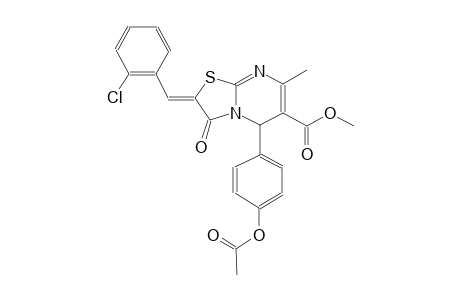 methyl (2Z)-5-[4-(acetyloxy)phenyl]-2-(2-chlorobenzylidene)-7-methyl-3-oxo-2,3-dihydro-5H-[1,3]thiazolo[3,2-a]pyrimidine-6-carboxylate