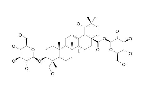 RANDIASAPONIN-VII;3-O-BETA-D-GLUCOPYRANOSYL-ILEXOSAPOGENIN-A-28-BETA-D-GLUCOPYRANOSYLESTER