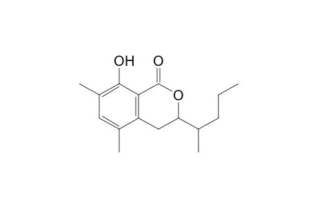 3,4-dihydro-8-hydroxy-3-(1-methylbutyl)-5,7-dimethyl-1H-2-benzopyran-1-one