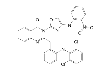 2-[2-(2,6-DICHLOROPHENYLAMINO)-PHENYLMETHYL]-3-[4-[(2-NITROPHENYL)-AMINO]-1,3-OXAZOL-2-YL]-QUINAZOLIN-4(3H)-ONE