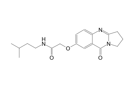 acetamide, N-(3-methylbutyl)-2-[(1,2,3,9-tetrahydro-9-oxopyrrolo[2,1-b]quinazolin-7-yl)oxy]-