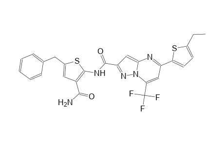 N-[3-(aminocarbonyl)-5-benzyl-2-thienyl]-5-(5-ethyl-2-thienyl)-7-(trifluoromethyl)pyrazolo[1,5-a]pyrimidine-2-carboxamide