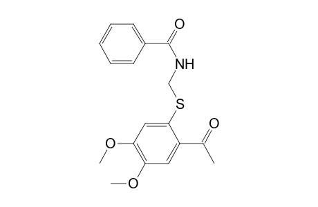 N-[(2-ethanoyl-4,5-dimethoxy-phenyl)sulfanylmethyl]benzamide