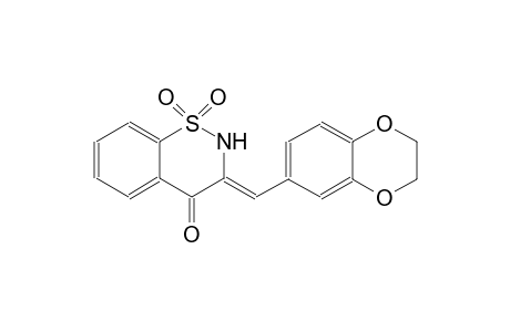 4H-1,2-benzothiazin-4-one, 3-[(2,3-dihydro-1,4-benzodioxin-6-yl)methylene]-2,3-dihydro-, 1,1-dioxide, (3Z)-