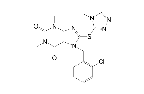 7-(2-chlorobenzyl)-1,3-dimethyl-8-[(4-methyl-4H-1,2,4-triazol-3-yl)sulfanyl]-3,7-dihydro-1H-purine-2,6-dione