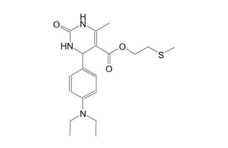 5-pyrimidinecarboxylic acid, 4-[4-(diethylamino)phenyl]-1,2,3,4-tetrahydro-6-methyl-2-oxo-, 2-(methylthio)ethyl ester