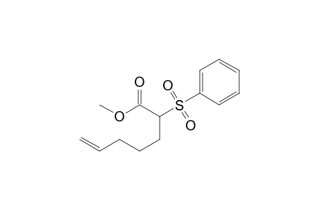 6-Heptenoic acid, 2-(phenylsulfonyl)-, methyl ester