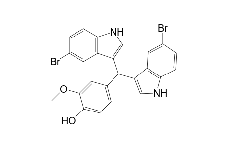 4-[bis(5-bromanyl-1H-indol-3-yl)methyl]-2-methoxy-phenol