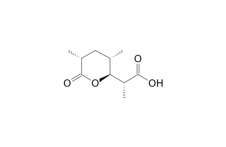 (2R)-2-[(2S,3S,5R)-3,5-dimethyl-6-oxidanylidene-oxan-2-yl]propanoic acid