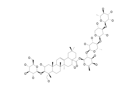 VIRGAUREASAPONIN-1;3-O-BETA-D-GLUCOPYRANOSYLPOLYGALACIC-ACID-28-O-ALPHA-L-RHAMNOPYRANOSYL-(1->3)-BETA-D-XYLOPYRANOSYL-(1->4)-ALPHA-L-RHAMNOP