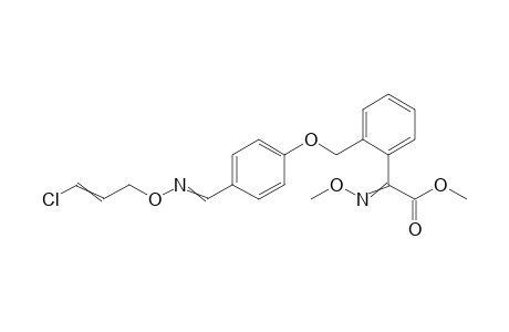 Benzeneacetic acid, 2-[[4-[[[(3-chloro-2-propenyl)oxy]imino]methyl]phenoxy]methyl]-alpha-(methoxyimino)-,methyl ester