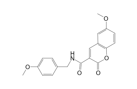 2H-Chromene-3-carboxamide, 6-methoxy-N-(4-methoxybenzyl)-2-oxo-