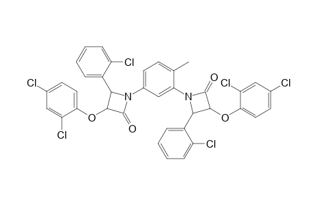 3-(2,4-Dichlorophenoxy)-1-(3-(3-(2,4-dichlorophenoxy)-2-oxo-4-(2-chlorophenyl)azetidin-1-yl)-4-methyl phenyl)-4-(2-chlorophenyl)azetidin-2-one