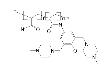 Poly[acrylamide-co-3',5'-bis(4-methyl-1-piperazinylmethyl)-4'-hydroxymethacrylanilide]