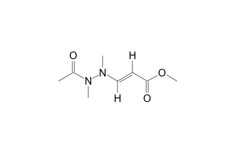 3-(2-acetyl-1,2-dimethylhydrazino)-trans-acrylic acid, methyl ester