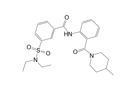 benzamide, 3-[(diethylamino)sulfonyl]-N-[2-[(4-methyl-1-piperidinyl)carbonyl]phenyl]-