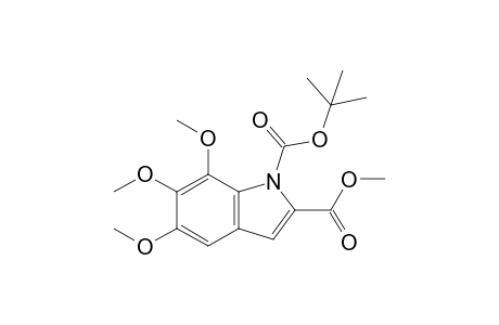 Methyl 1-(tert-butyloxycarbonyl)-5,6,7-trimethoxyindole-2-carboxylate
