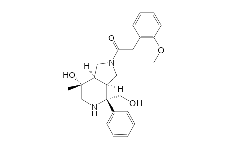 4.alpha.-(Hydroxymethyl)-2-[o-methoxyphenylacetyl)-7.beta.-methyl-4-.beta.-phenyl-3a.alpha.,7a.alpha.-octahydro-1H-pyrrolo[3,4-c]pyridin-7-.alpha.-ol