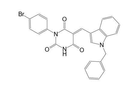(5E)-5-[(1-benzyl-1H-indol-3-yl)methylene]-1-(4-bromophenyl)-2,4,6(1H,3H,5H)-pyrimidinetrione