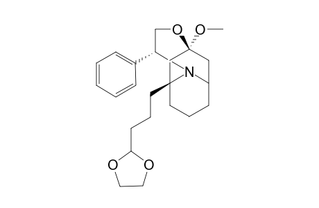 7-Methoxy-7,9-(1-phenylethanoxy)-1-(1,3-dioxolanopropyl)-9-azabicyclo[3.3.1]nonane