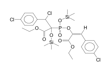 TRIMETHYLSILYL 1-CARBOETHOXY-2-PARA-CHLOROPHENYLVINYL (1-TRIMETHYLSILYLOXY-1-CARBOETHOXY-2-PARA-CHLOROPHENYL-2-CHLOROETHYL)PHOSPHONATE