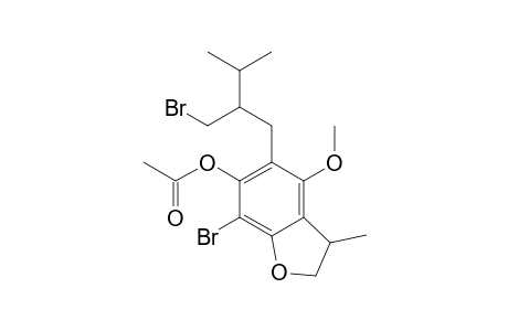 6-Benzofuranol, 7-bromo-5-[2-(bromomethyl)-3-methylbutyl]-2,3-dihydro-4-methoxy-3-methyl-, acetate