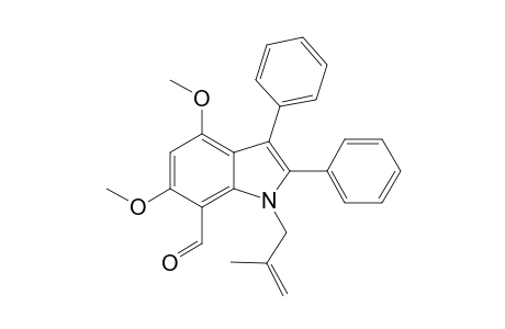 4,6-Dimethoxy-1-(2'-methylprop-2'-enyl)-2,3-diphenylindole-7-carbaldehyde