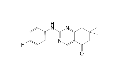 2-(4-fluoroanilino)-7,7-dimethyl-7,8-dihydro-5(6H)-quinazolinone
