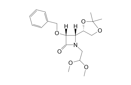 (+)-cis-3-(R)-Benzyloxy-1-(2,2-dimethyloxyethyl)-4(S)-(2,2-dimethyl-[1,3]dioxolan-4(S)-yl)azetidin-2-one