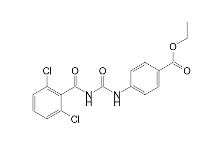 Benzoic acid, 4-[[[(2,6-dichlorobenzoyl)amino]carbonyl]amino]-, ethyl ester