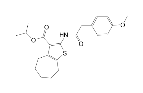 isopropyl 2-{[(4-methoxyphenyl)acetyl]amino}-5,6,7,8-tetrahydro-4H-cyclohepta[b]thiophene-3-carboxylate