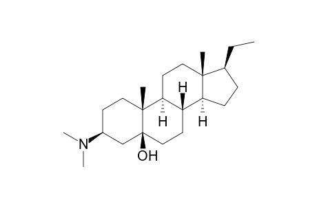 3.beta.-dimethylamino-5.beta.-hydroxy-pregnane
